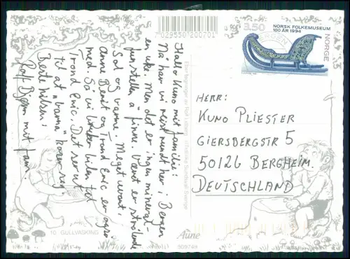 6x AK Lot - Norwegen Stadtansicht Luftbild Hafen Lille Lungegårds u.a. -1970er