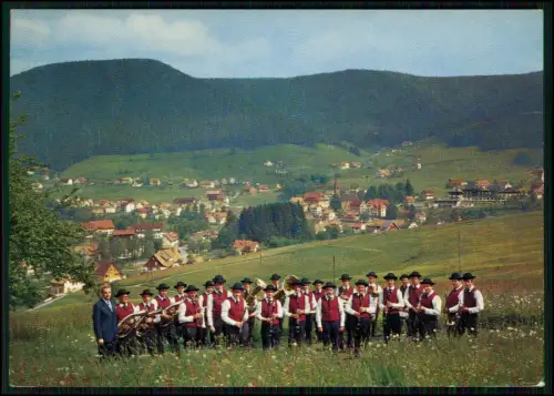 5x AK Schwarzwald Trachtenkapelle Blasmusik Dorfansicht und andere Motive 1960er