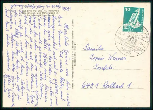 2x - AK Bad Peterstal Griesbach - Renchtal Schwarzwald - Bus Bahnhof Wald Berge