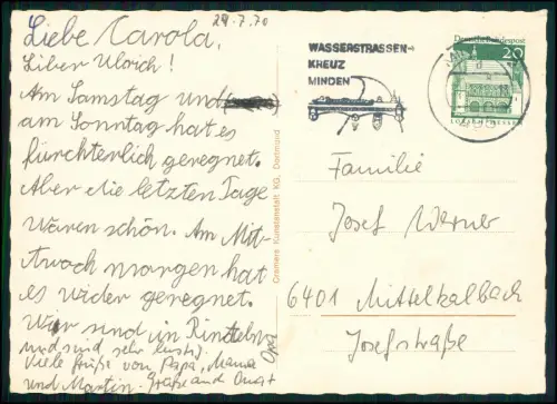 AK  - Die Weser Karte - Rinteln Karlshafen Hameln Höxter - Mehrbildkarte