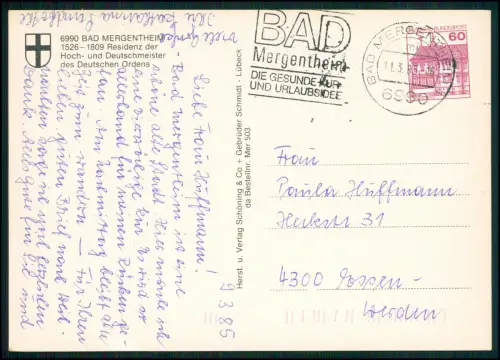 4x AK - Bad Mergentheim in Tauberfranken - diverse Ansichten