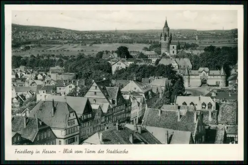 AK - Friedberg Hessen - Blick Stadtkirche Altstadt Burg Kaiserstraße Stadtmauer