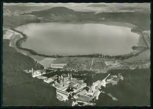 Foto AK - Maria Laach Laacher See Luftaufnahme - Abtei Benediktinerkloster Eifel