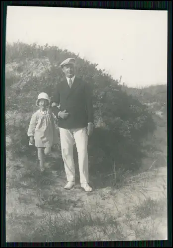 6x Foto - Nordseebad Familienurlaub Strand - Szene mit Flagge Mode 1920er