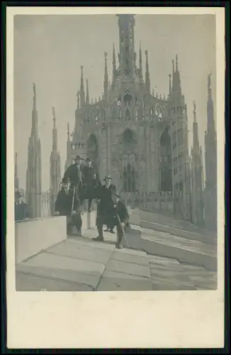 6x Foto AK - deutsche Priester in Rom Papst über Mailand Duomo di Milano 1910er