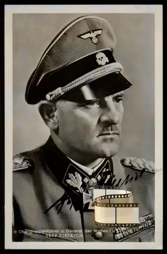 Repro-Foto 15x 10cm - nach 1945 - Sepp Dietrich - Original in meiner Sammlung