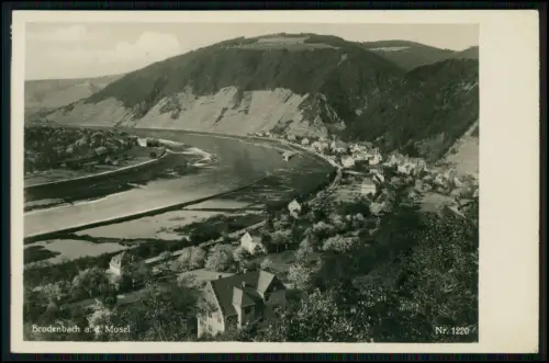 Foto AK - Brodenbach an der Mosel - Panorama Flusslauf 1934 gelaufen