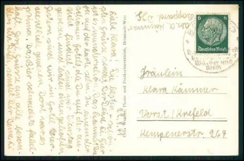 AK - Boppard - Rheinpromenade Kirche St. Severus - Schiff Boot Cecilie 1941 gel.