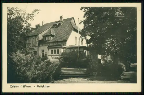 Foto AK - Lehrte bei Hannover - Cafe und Restaurant Parkhaus - 1942 gelaufen