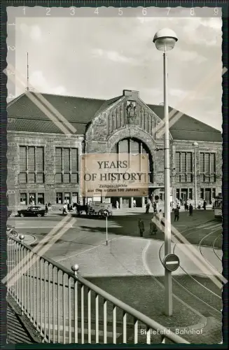 3x Foto AK - Bielefeld - Bahnhof - Oetker Halle - Leineweber Denkmal