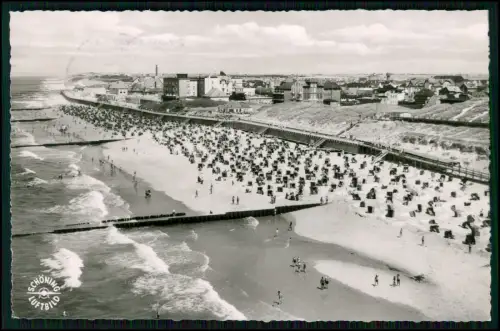 Foto AK - Westerland Sylt Nordseeheilbad - Strand Luftbild Uferpromenade Hotels