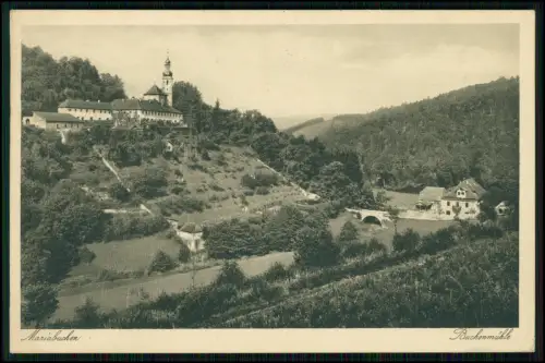 AK - Mariabuchen Lohr am Main Wallfahrtsort Kloster Vordergrund die Buchenmühle