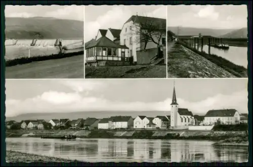 Foto AK - Detzem Trier-Saarburg Mosel - Weindorf - Staustufe - Schleuse - Kirche