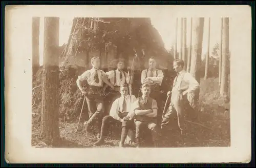 12x Echt Foto AK - Portrait - Personen Gruppen in Wald und Natur - 1910-1920er