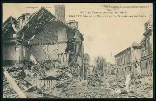 11x AK 1. WK - Frankreich Kriegszerstörung Bombardement - 1. Weltkrieg Feldpost