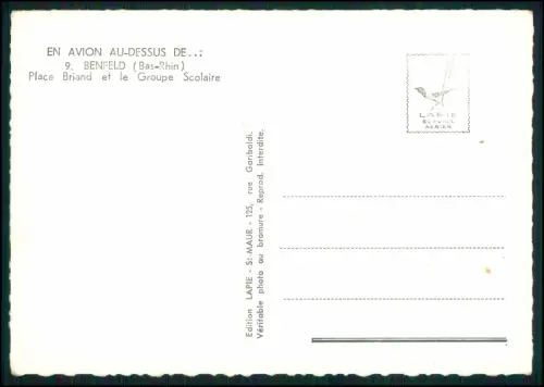 AK  Benfeld Bas-Rhin Place Briand Schule Kirche Luftbild LAPIE Frankreich Elsass