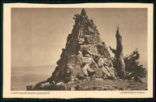 9x AK 1. WK - Feldpost Hartmannsweilerkopf Elsass Jägerdenkmal Vogesen u. andere