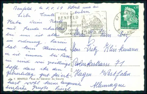 AK - Benfeld Elsass Bas-Rhin - Stadttor Rue du Général de Gaulle Fachwerkhäuser