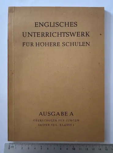 Englisch Schulbuch - Oberschule für Jungen Dr. Heinrich Fischer 96 Seiten Teil 1
