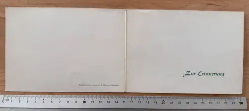 Wiesbaden Verlobung Silvester 1954 Farbig Doppelseitig montiert 1-Pfennig-Münze