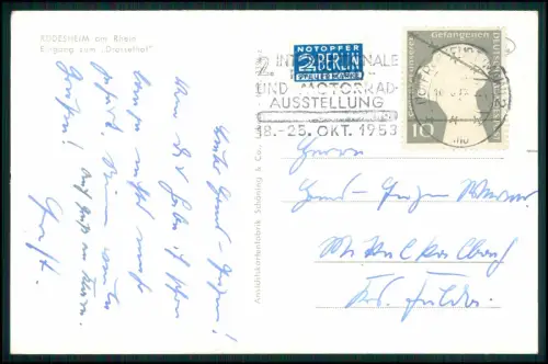 Rüdesheim am Rhein - Drosselhof Drosselgasse Wirtshausschild Wappen Fachwerkhaus