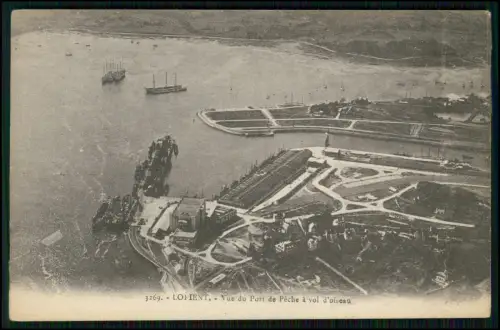AK - Lorient Bretagne Hafen Keroman - Fischerhafen Frankreich Luftbild - um 1910