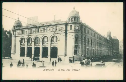 Marseille Hôtel des Postes Frankreich - Architektur um 1900 Straßenleben Postamt