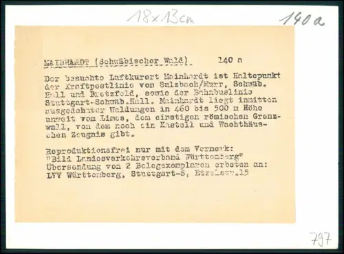 Foto 18x13 - Blick Mainhardt Schwäbischer Wald - Pfarrkirche Häuser Ortszentrum