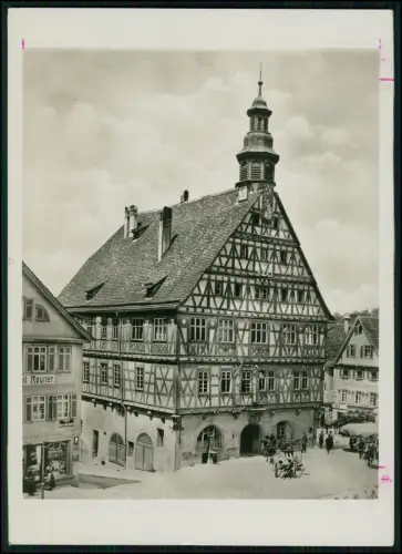 Foto 18x13 - Backnang Rathaus Württemberg - Fachwerk Marktplatz Altstadt um 1930