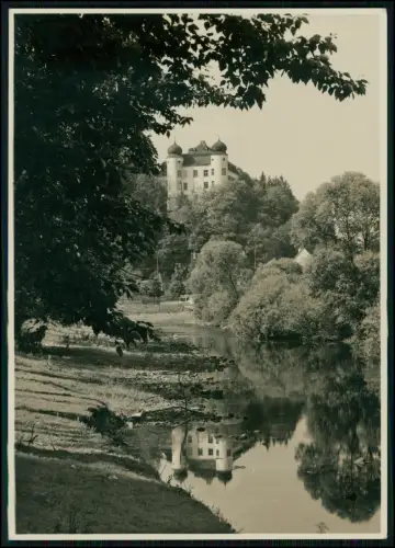 Foto 18x13 - Mühlheim Donau - Schloss Enzberg - Spiegelung Fluss Schwäbische Alb