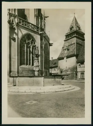 Foto 18x13 - Schwäbisch Gmünd - Heilig Kreuz Münster Brunnen Münsterplatz Turm