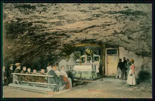 AK - Wildkirchli Appenzell - Innenansicht Höhlenkapelle Schweiz Aescher Alp 1905