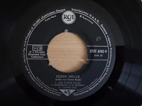 Glenn Miller Army Air Force Band - RCA EPOT 6702-9 RCA TELDEC - 45rpm Jazz Swing