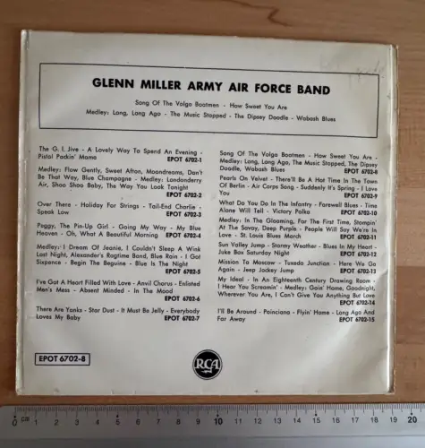 Glenn Miller Army Air Force Band - RCA EPOT 6702-8 - 45 RPM Vinyl Single TELDEC