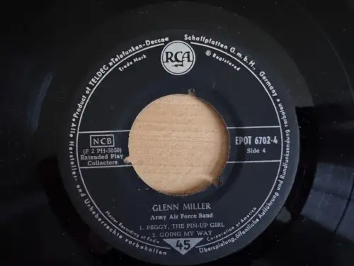 Glenn Miller Army Air Force Band - Cover RCA EPOT 6702-5 - Single 6702-4 Vinyl