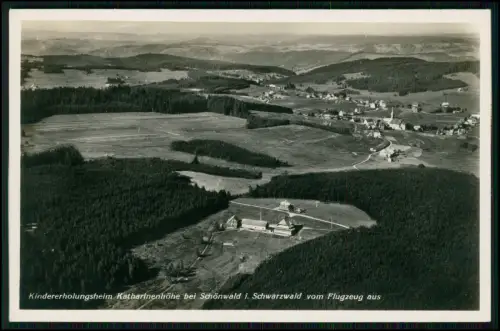 Foto AK - Schönwald Schwarzwald Kindererholungsheim Katharinenhöhe Luftbild 1936