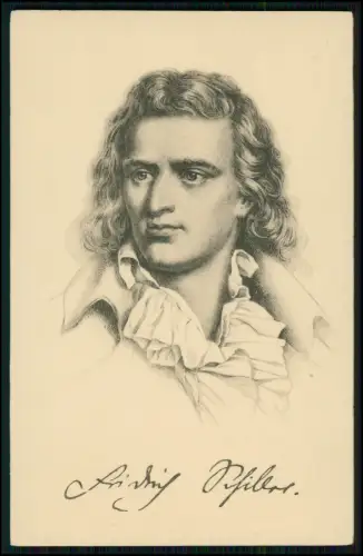 5x AK - Portrait - Heine, Kant, Wagner, Brahms, Schiller - Dichter Komponisten