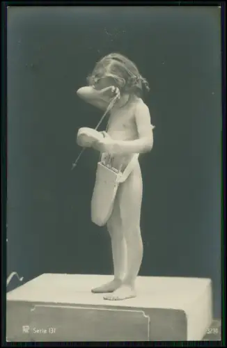 4x AK - Personen Rom Amor Putto Skulptur Kind mit Pfeil und Bogen - antike Kunst