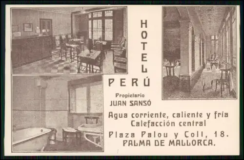 16x - AK und Papier Souvenir Artikel - Palma de Mallorca Hotel Perú Plaza Palou