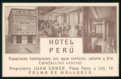 15x - AK und Papier Souvenir Artikel - Palma de Mallorca Hotel Perú Plaza Palou