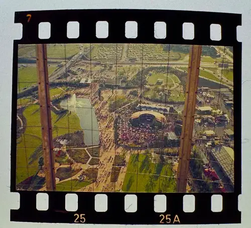 3x Original Farbdia Kleinbild 35mm - Dortmund NRW - Westfalenpark Luftaufnahme
