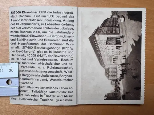 Büchlein Bochum Ruhrgebiet Industrie Hochöfen Stahlwerk Stadtansicht mit Karten