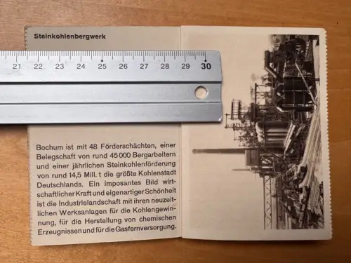 Büchlein Bochum Ruhrgebiet Industrie Hochöfen Stahlwerk Stadtansicht mit Karten