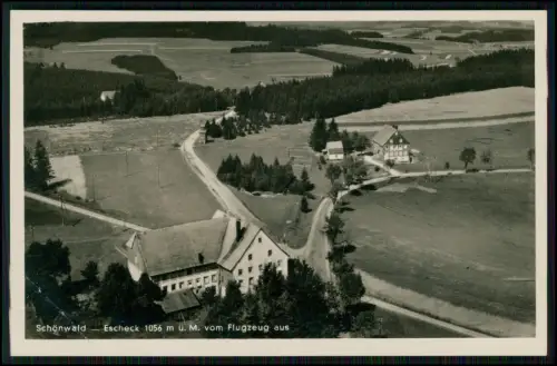 Foto AK - Schönwald Escheck Schwarzwald Luftbild Landgasthaus und Bauernanwesen