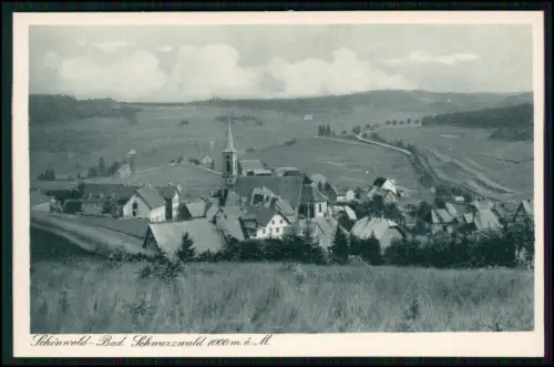 AK - Schönwald Schwarzwald - Weitblick auf den Ort - Häuser Kirche St. Antonius