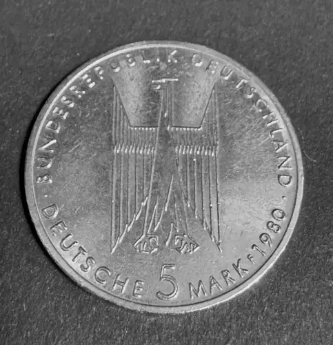 Köln Dom 5 Mark 1980 Gedenkmünze Silber BRD 625‰ 100 Jahre Vollendung Kölner Dom