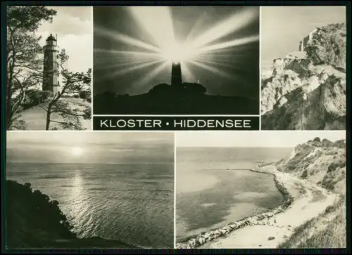 5x AK - Hiddensee Ostsee Insel - Kloster Vitte Neuendorf Leuchtturm Dornbusch...