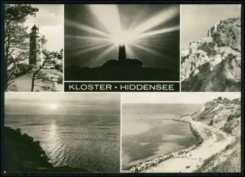 6x AK - Hiddensee Ostsee Insel - Kloster Vitte Neuendorf Leuchtturm Dornbusch...