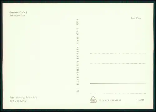 4x Echt Foto AK - Ilmenau Thüringen Rathaus und Kickelhahn Turm DDR Karten u.a.