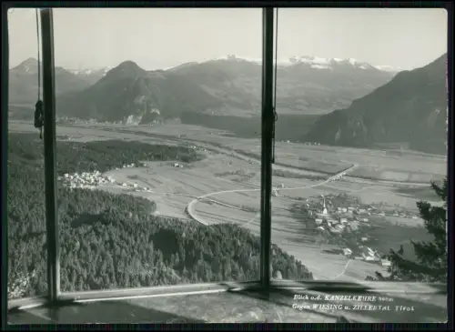 Foto AK - Wiesing Zillertal Tirol - Panorama Kanzelkehre Blick auf Tal und Berge